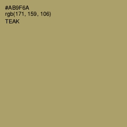 #AB9F6A - Teak Color Image