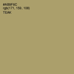 #AB9F6C - Teak Color Image
