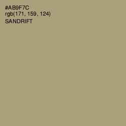 #AB9F7C - Sandrift Color Image