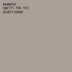 #AB9F97 - Dusty Gray Color Image