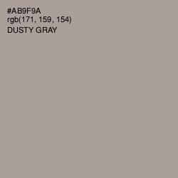 #AB9F9A - Dusty Gray Color Image