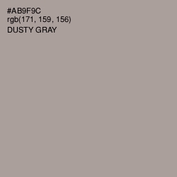 #AB9F9C - Dusty Gray Color Image