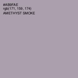 #AB9FAE - Amethyst Smoke Color Image