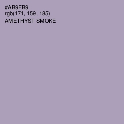 #AB9FB9 - Amethyst Smoke Color Image