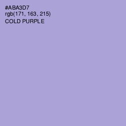 #ABA3D7 - Cold Purple Color Image