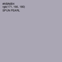 #ABA6B4 - Spun Pearl Color Image