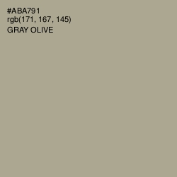 #ABA791 - Gray Olive Color Image