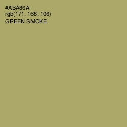 #ABA86A - Green Smoke Color Image