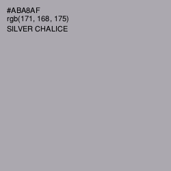 #ABA8AF - Silver Chalice Color Image