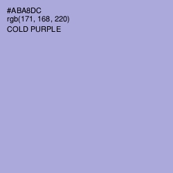 #ABA8DC - Cold Purple Color Image