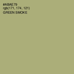 #ABAE79 - Green Smoke Color Image