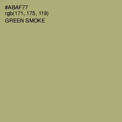 #ABAF77 - Green Smoke Color Image