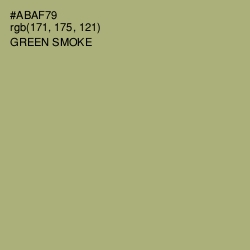 #ABAF79 - Green Smoke Color Image