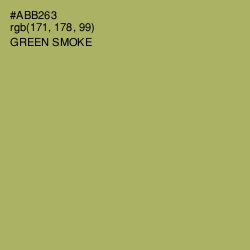 #ABB263 - Green Smoke Color Image