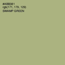 #ABB381 - Swamp Green Color Image