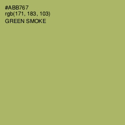 #ABB767 - Green Smoke Color Image