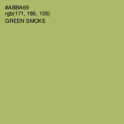 #ABBA69 - Green Smoke Color Image