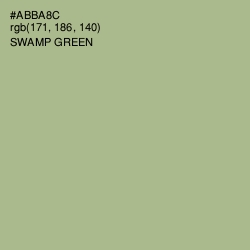 #ABBA8C - Swamp Green Color Image