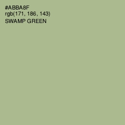 #ABBA8F - Swamp Green Color Image