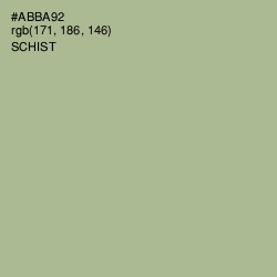 #ABBA92 - Schist Color Image