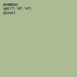 #ABBB93 - Schist Color Image