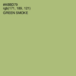 #ABBD79 - Green Smoke Color Image