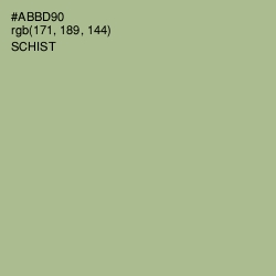 #ABBD90 - Schist Color Image