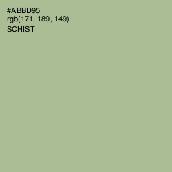 #ABBD95 - Schist Color Image