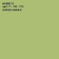 #ABBE73 - Green Smoke Color Image