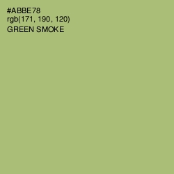 #ABBE78 - Green Smoke Color Image