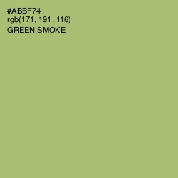 #ABBF74 - Green Smoke Color Image