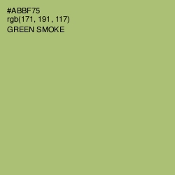 #ABBF75 - Green Smoke Color Image