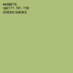 #ABBF76 - Green Smoke Color Image