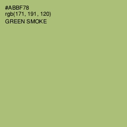 #ABBF78 - Green Smoke Color Image