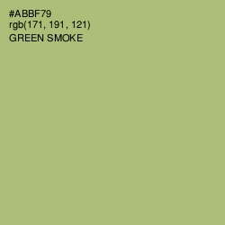 #ABBF79 - Green Smoke Color Image
