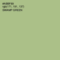 #ABBF89 - Swamp Green Color Image