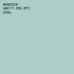 #ABCEC9 - Opal Color Image