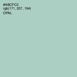 #ABCFC2 - Opal Color Image