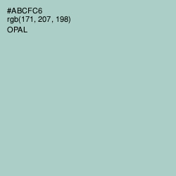 #ABCFC6 - Opal Color Image