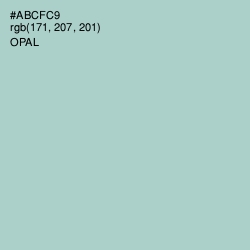 #ABCFC9 - Opal Color Image