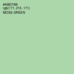 #ABD7AB - Moss Green Color Image