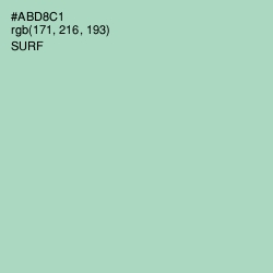 #ABD8C1 - Surf Color Image