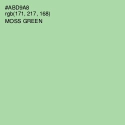 #ABD9A8 - Moss Green Color Image