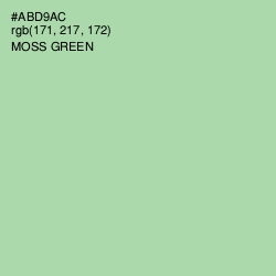 #ABD9AC - Moss Green Color Image