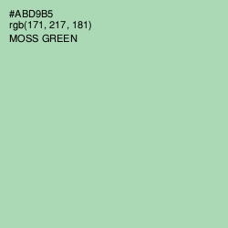 #ABD9B5 - Moss Green Color Image