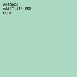 #ABD9C0 - Surf Color Image