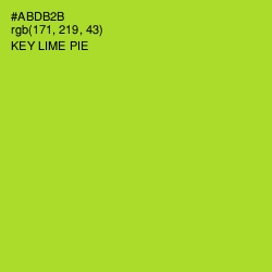#ABDB2B - Key Lime Pie Color Image