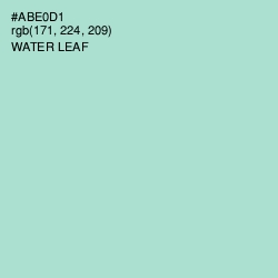 #ABE0D1 - Water Leaf Color Image