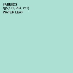 #ABE0D3 - Water Leaf Color Image