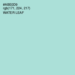 #ABE0D9 - Water Leaf Color Image